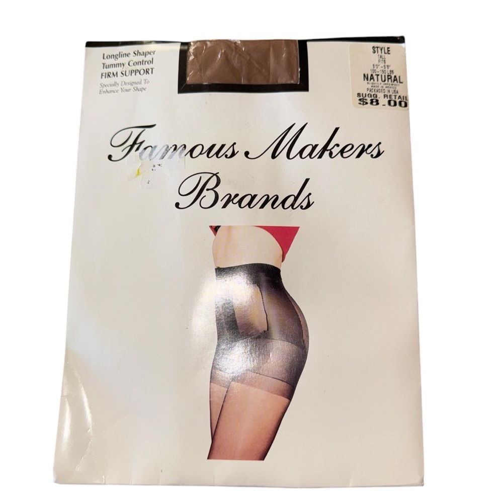 Famous Makers Brands Longline Shaper Tummy Control Firm Support Pantyhose